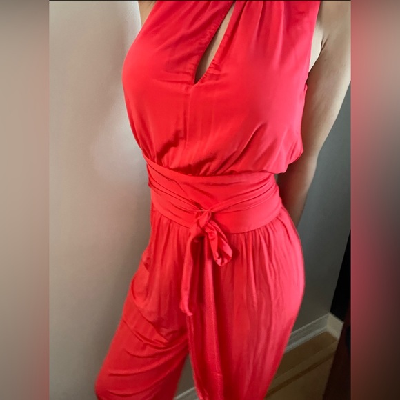 Vermillion belted jumpsuit - Picture 11 of 14